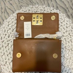 Brand new Tory Burch wallet with convertible crossbody strap